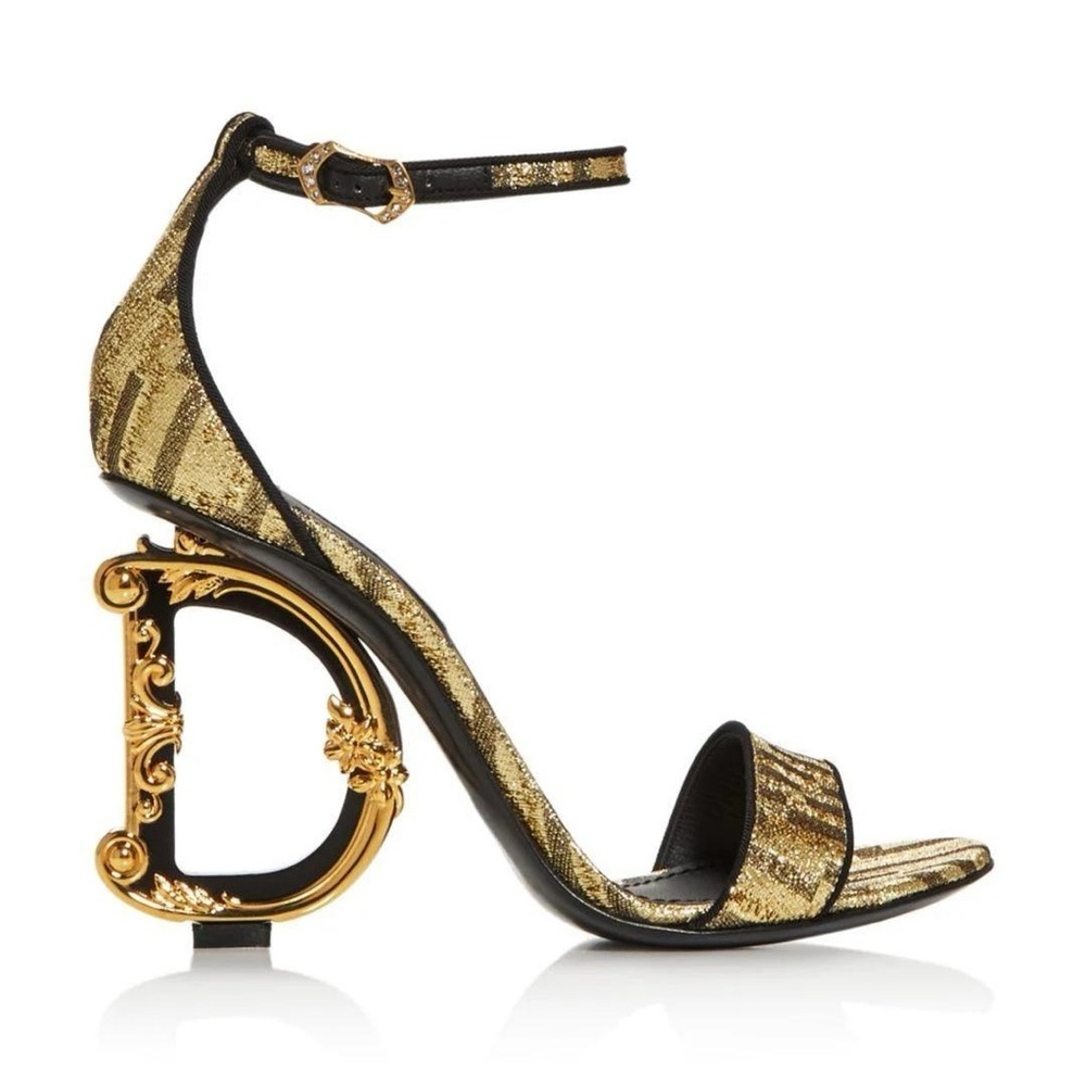 Like new DOLCE & GABBANA Keira Baroque sculpture heel sandals $1,595 38.5